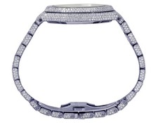 Audemars Piguet Royal Oak 39MM Steel Silver Tone Dial VS Diamond Watch 25.75 Ct 9