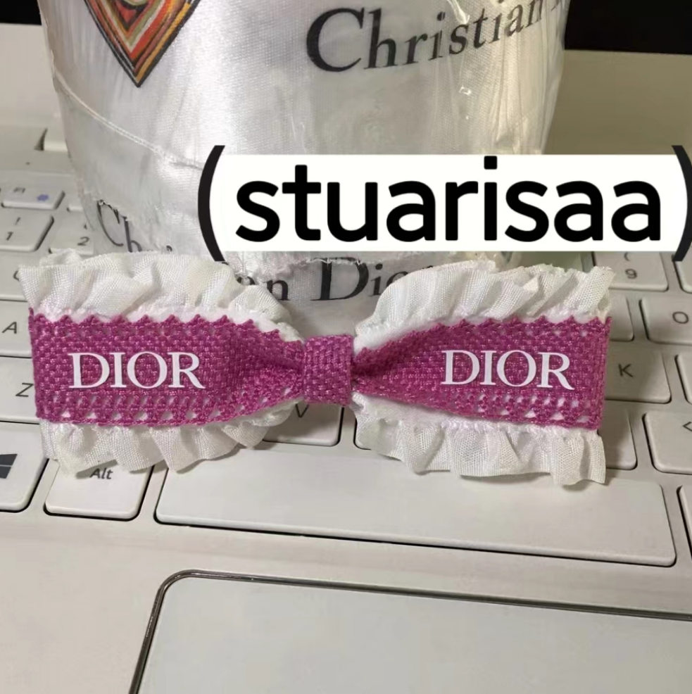 Handmade Hairpins with 100% Genuine Dior Ribbon PINK  display picture 1