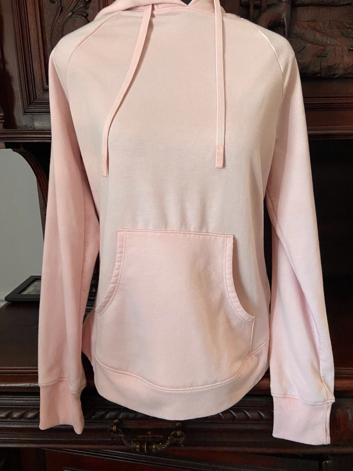 Athletic Works Women's Fleece Lined Gym Kangaroo Pocket Pink Hoodie Small 4-6