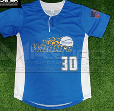 FACTORY DIRECT  SUBLIMATED BASEBALL JERSEY 2 BUTTON JERSEY 24 pc MOQ- $19 EA