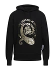 VERSACE  JEANS COUTURE PAISLEY MEDAL HOODIE-BLACK.
