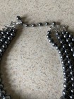 VINTAGE 4 STRAND GRAY BEADED NECKLACE 16" END TO END — photo 2