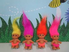SET OF 4 STANDING BABY BOYS IN SWIMSUITS/BATHING - 2" Russ Troll - NEW IN BAG