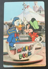 WD25 Playing Swap Cards 1 Japanese Nintendo 60’s Disney Mickey Donald 3/4 Size 