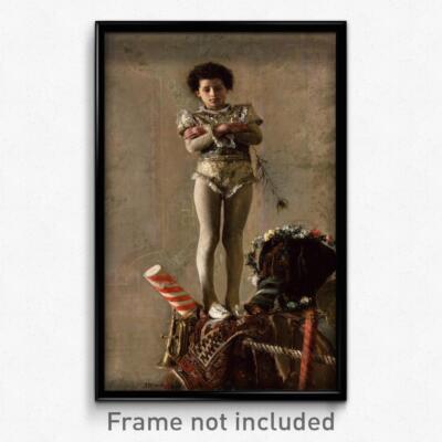 Antonio Mancini, Italian - Il Saltimbanco Print 11x17 Art Poster