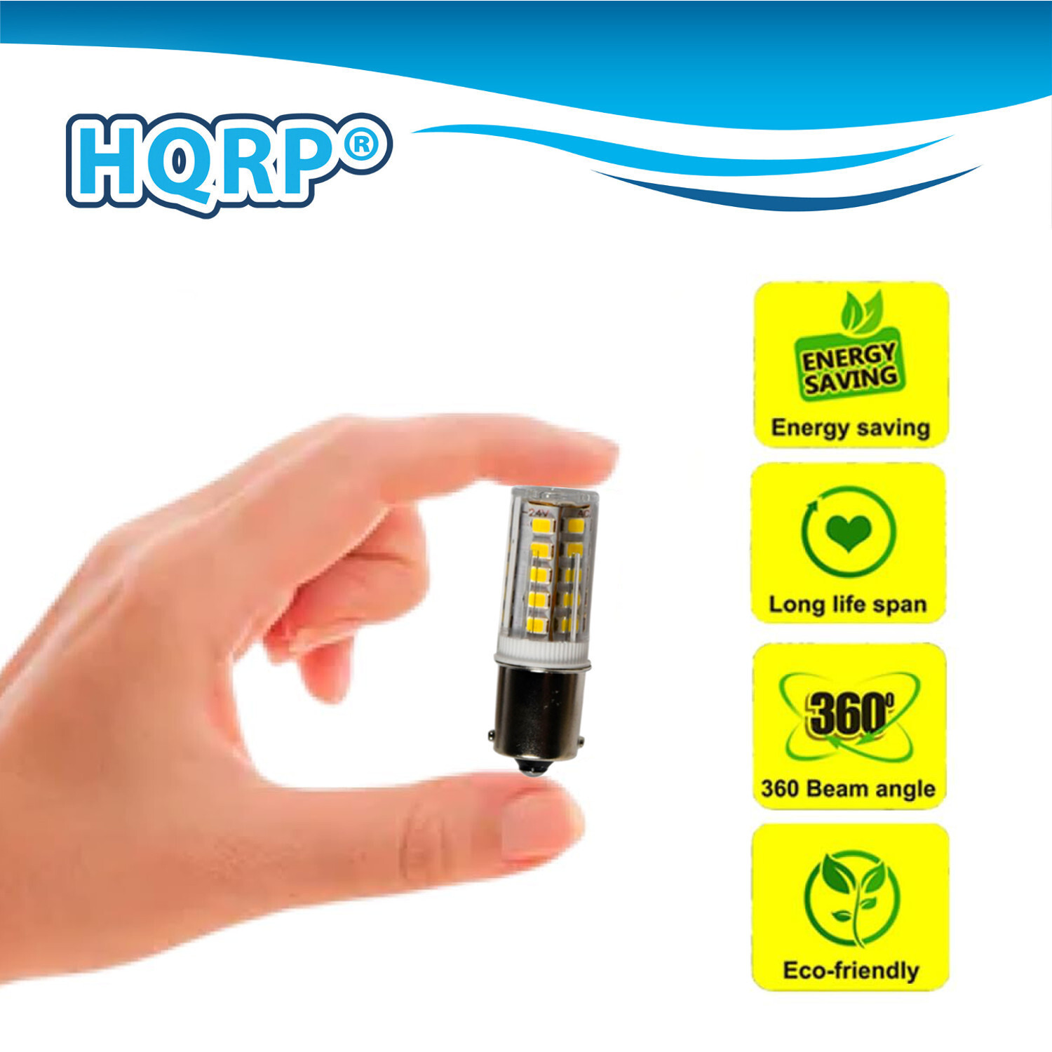 2-Pack HQRP BA15s 33 LEDs Bulb for GE 1057D BP2 26838 142456 1550958 3Ba61 6VF33