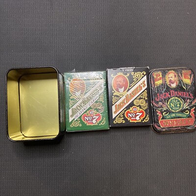 jack daniels poker Cards Set Of 2 With Tin