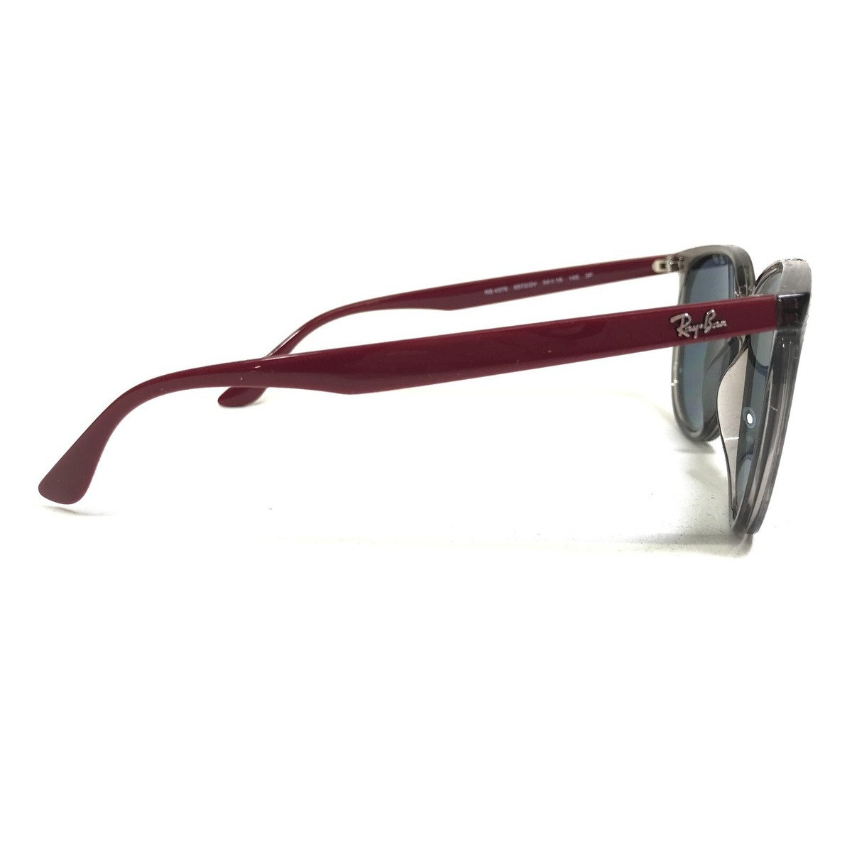 Ray-Ban Sunglasses RB4378 6572/2V Clear Gray Burgundy Red  display picture 3