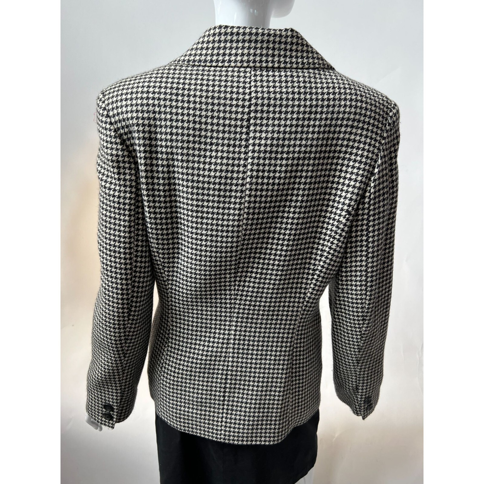 Express Double Breasted Houndstooth Jacket  8 Bla… - image 4