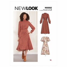 NEW LOOK 6682 MISSES DRESSES Sewing Pattern Sizes 6 - 18  2 Lengths Summer