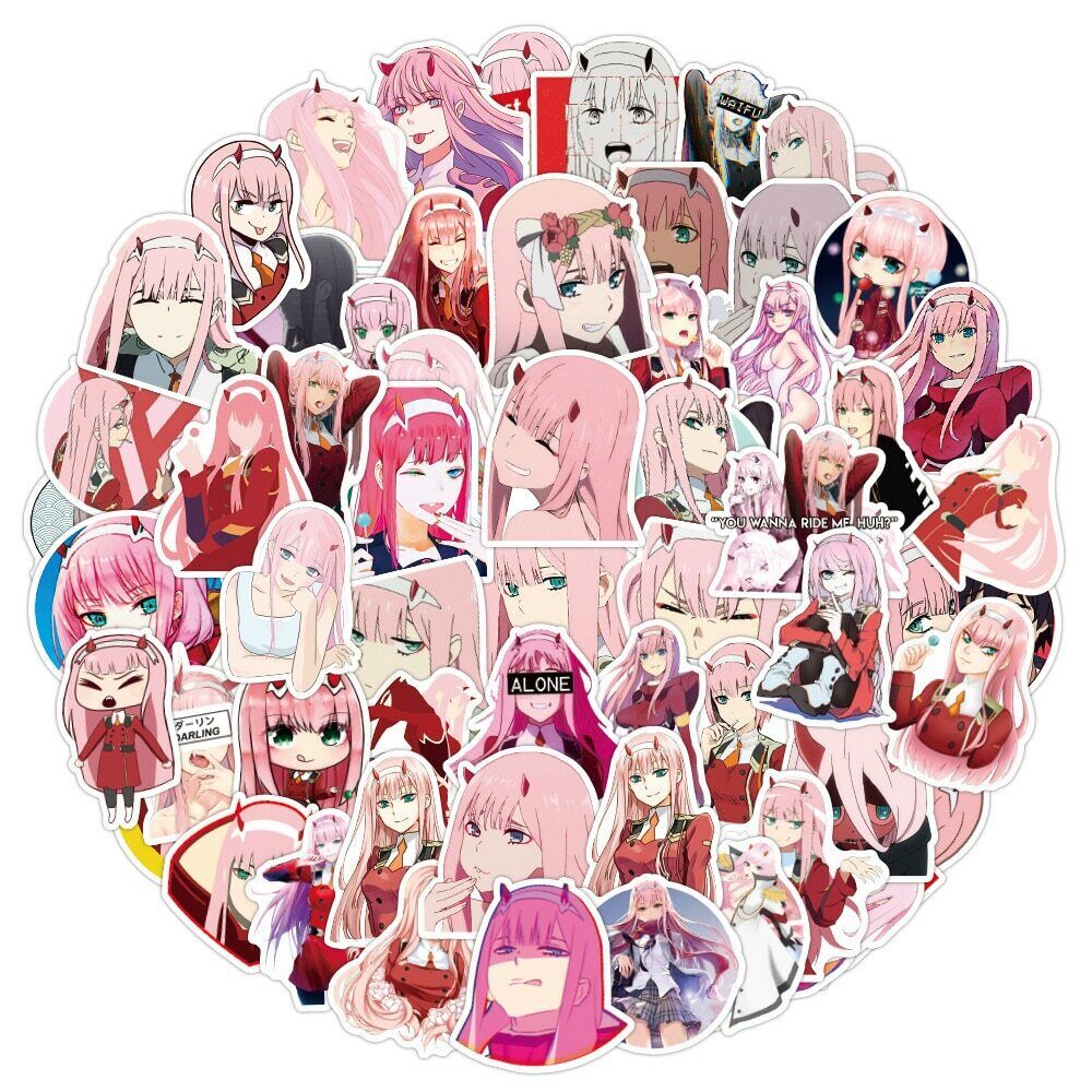 Zero Two Sticker Pack, Darling in the FranXX, Stickers