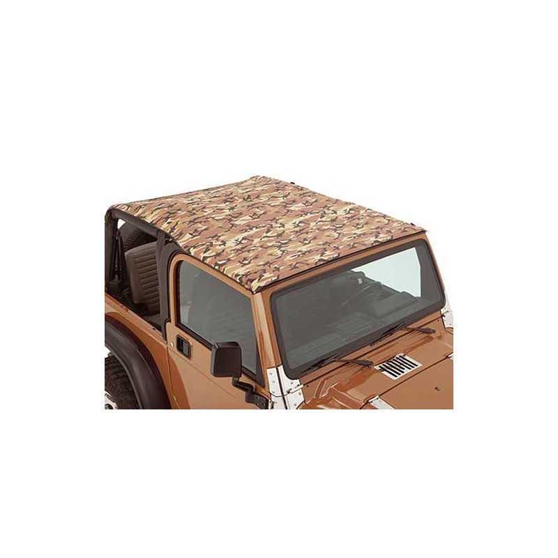 Bâche Bikini Safari Wrangler TJ toile tendue anti-UV fixation Header sans perçage