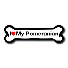 Magnet Me Up I Love My Pomeranian Dog Bone Car Magnet - 2x7 Dog Bone Auto Truck