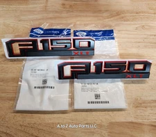 NEW 2015-2020 Ford F-150 Black/Red Special Edition Fender Emblems (2), OEM