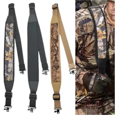 Two Point Rifle Gun Sling with Swivels Neoprene Padded Adjustable Shoulder Strap