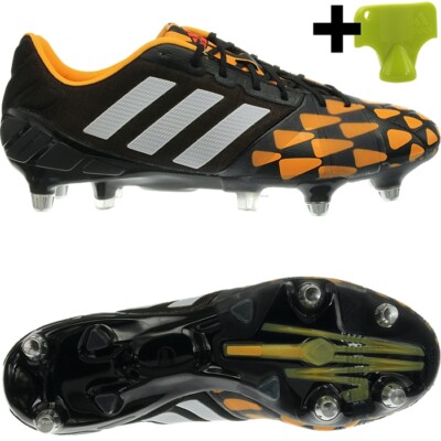 Adidas nitrocharge 1.0 SG Schwarz Orange Jungen Fußballschuhe Soccer Stollen NEU