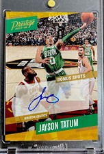 2017 Panini Prestige GOLD rookie Jayson Tatum Auto Bonus Shot  w/LeBRON #7/10 SP