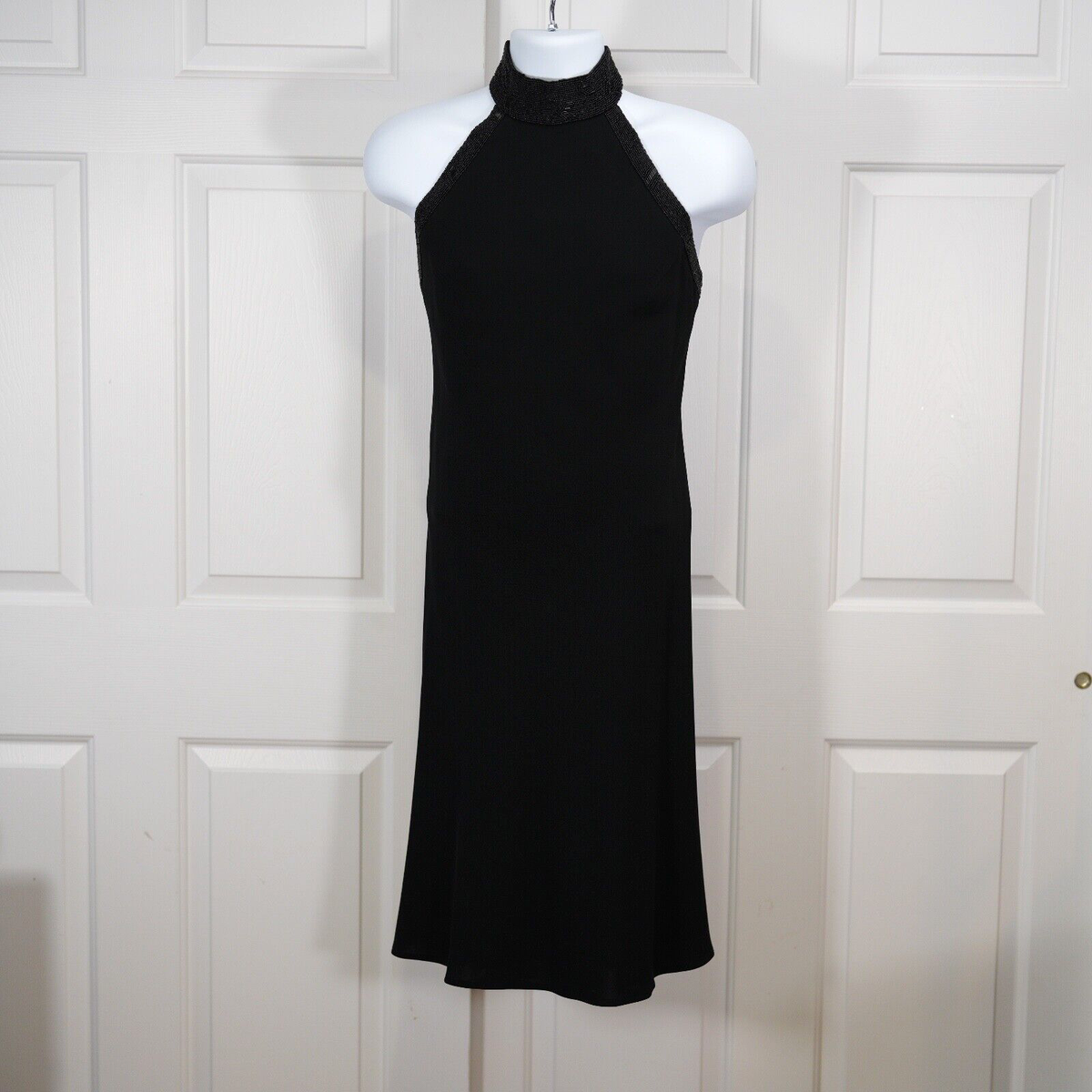 Vintage Lauren Ralph Lauren Halter Dress Rhinestone Bedazzle Gown Dress  Formal 8 | eBay