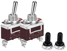 Waterproof Metal Toggle Switch 30A 12Vdc Spst On Off With Boot Cap Cover