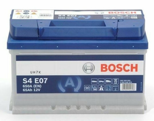 Batterie 12V 65Ah Bosch EFB S4E07 pour des trajets d'hiver sereins en famille