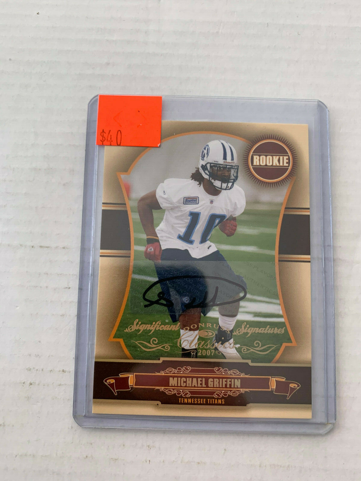 Michael Griffin Donruss Classics #217 Autograph