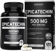 Epicatechin Extract 500mg per - 60 Capsules - Supports Lean Muscle Nitric Oxide