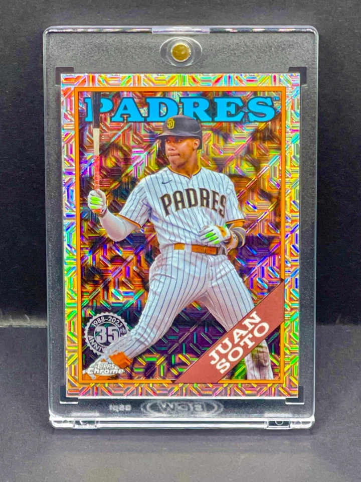 Juan Soto RARE MOJO REFRACTOR INVESTMENT CARD SSP TOPPS CHROME YANKEES MVP MINT - Image 4 of 4