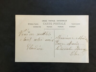 CARTE POSTALE ANCIENNE "Bonne fête" 1955 en couleur Petite Fille aux fleurs EUR 1,00 - FR