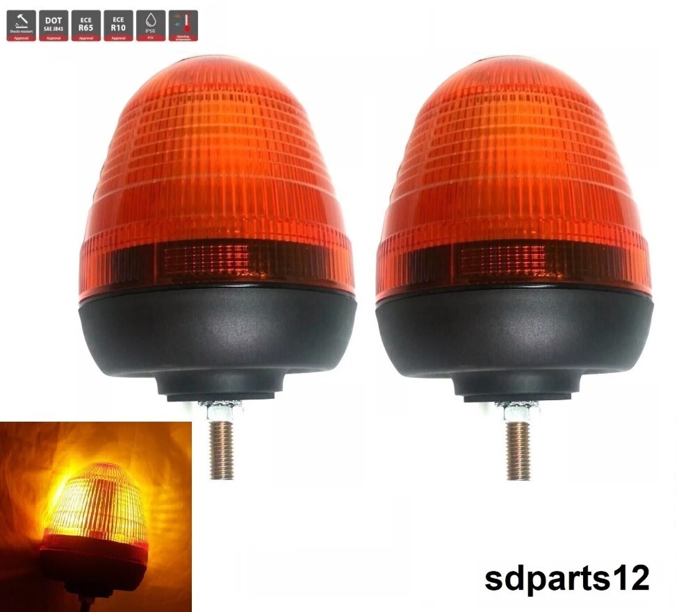 Balise d'urgence orange 40 LED SMD avec flash rotatif étanche IP65 pour camion