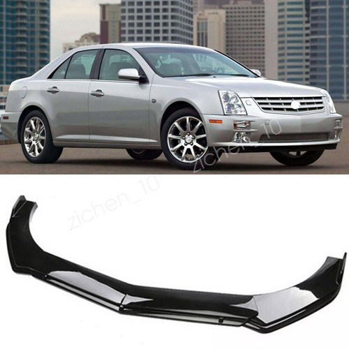 Gloss Black Car Front Bumper Spoiler Lip Splitter Body Kit Fit For Cadillac STS