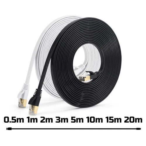 0.5m-20m CAT 7 Lan Kabel Ethernet Internet Netzwerkkabel Gigabit Patchkabel WLAN
