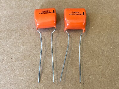 2 Condensatori Vintage Sprague 'Orange Drop' .022 UF 800V - NOS (New Old Stock), Anno 1974, Per Audio E Riparazioni