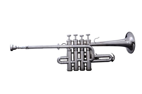 Bb/A flache PICCOLO TROMPETE BRANDNEU SILBER VERNICKELT GRATIS ETUI + 7C MUNDSTÜCK - Bild 4 von 8