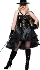 7pc InCharacter  Bandita Outlaw Zorro Plus Halloween Costumes Women XL 18-20