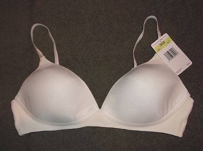 NEW Maidenform 36a  IVORY BRA 9348V WIRE FREE LINED FULL COVERAGE