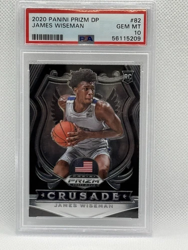 2020-21 Panini Prizm Draft Picks Crusade James Wiseman #82 PSA 10 MINT Rookie RC