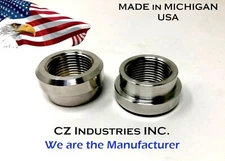 3/4" NPT QTY:2 ALUMINUM FEMALE WELD ON / WELD IN FLANGE FITTING BUNG, 3/4"-14