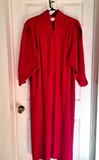 Vanity Fair Robe Fushia Size L Zip Front Pockets Collar Shoulder Pads