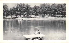 Chester Virginia VA Forest Lake Lakeside Tent Camping Vintage Postcard