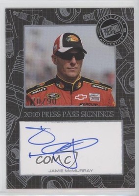 2010 Press Pass Press Pass Signings Silver 70/90 Jamie McMurray Auto 07qr