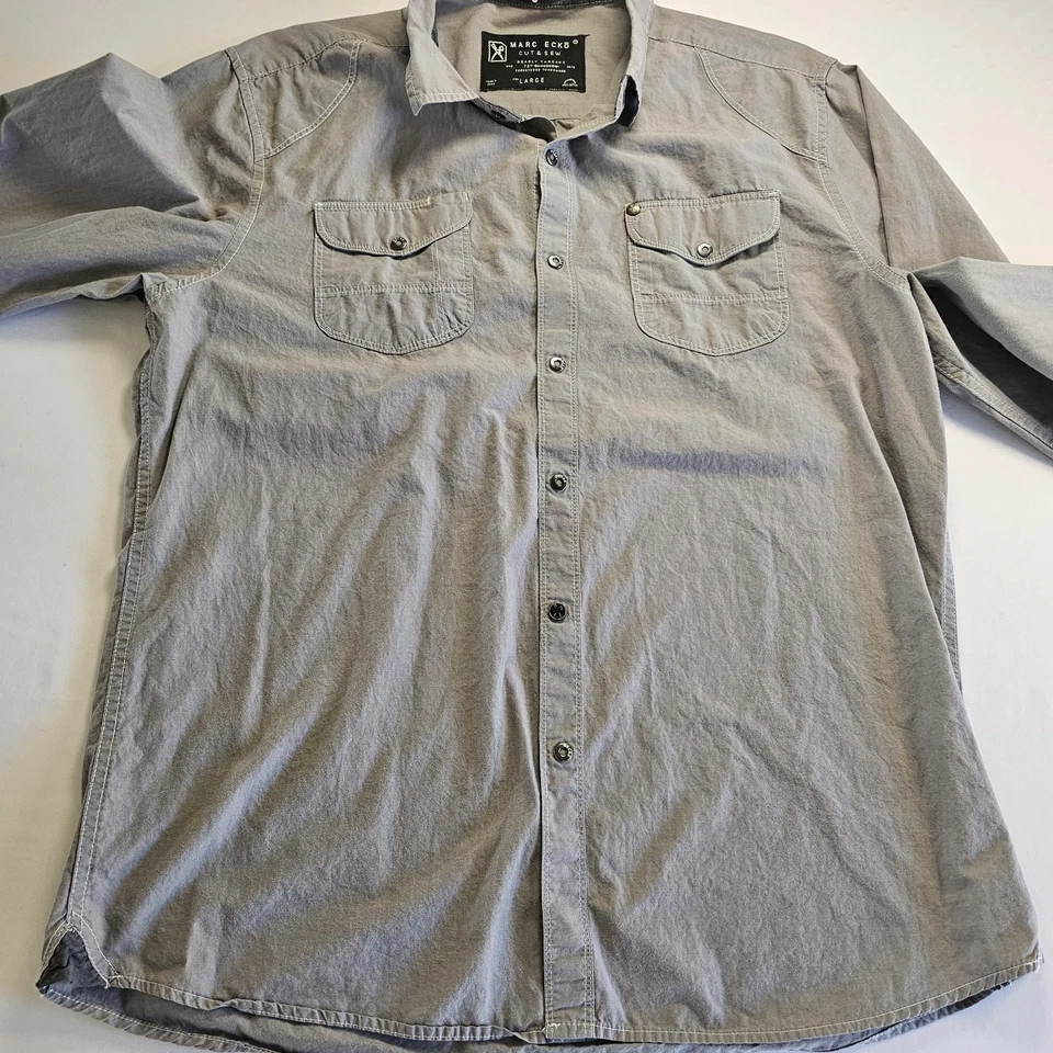 Marc Ecko Men's Long Sleeve Cut & Sew Button Up Shirt Size Large Deadly Threads - Image 3 of 4