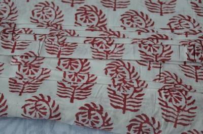 NO TARRIF CHARGES 100% ZK_135 Hand Block Floral Print 100%Cotton 10 Yard Fabric