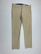 J. Crew Tech Pant Mens 34x32 Brown 484 Slim Straight Stretch Performance Khakis