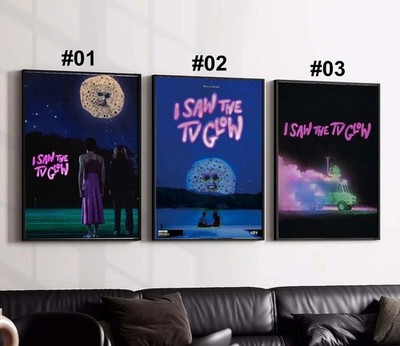 I Saw the TV Glow Retro Horror Movie Poster Neon Night Aesthetic