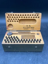 C. H. Hanson Company WWII Era Military Metal Stamping Marking Outfit 