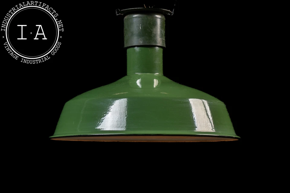 Vintage Westinghouse Industrial Enamel Light in Green - Image 2 of 4