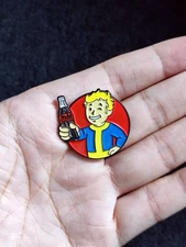 Fallout Vault Boy drink Nuka Enamel Pin Metal Badge for Hat Backpack