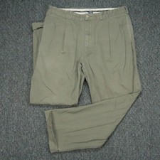 Polo Ralph Lauren Pants Mens 36x30 Green Hammond Chino Double Pleat Cuffed VTG
