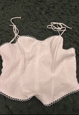 Berska Women's SunTop Size L White Sleeveless