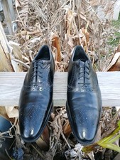 **Versace Collection** Black Leather Dress Derby - USA Size 7.5, EU 40, UK 6.5.